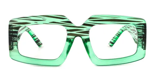 1924 Leach Rectangle green glasses