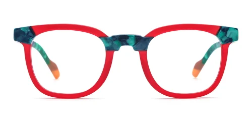 19269 Faulkner Rectangle red glasses
