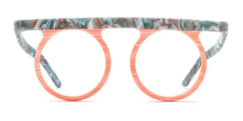 19339 Bader Round orange glasses