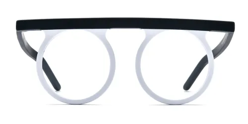 19339 Bader Round white glasses
