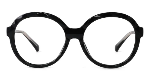 2010 Mahalia Round black glasses