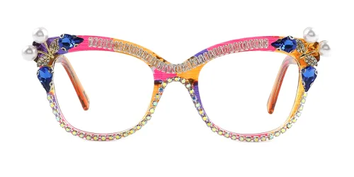 201721 Imelda Rectangle floral glasses