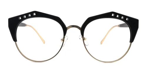 20212 Jeanne Oval black glasses
