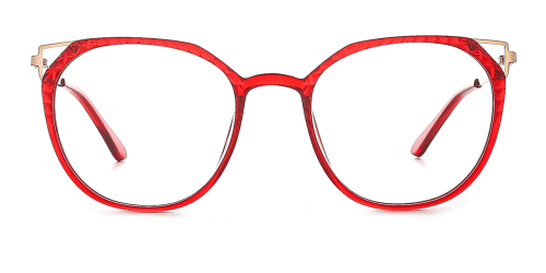 2054 Amory Cateye red glasses