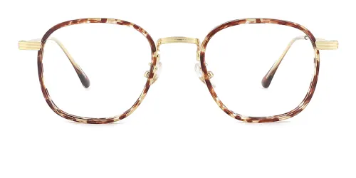 Tortoiseshell Rectangle Oval Simple Retro Super Light Eyeglasses | WhereLight