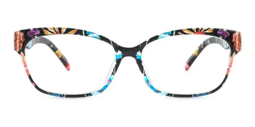 2063-1 Fatima Oval floral glasses