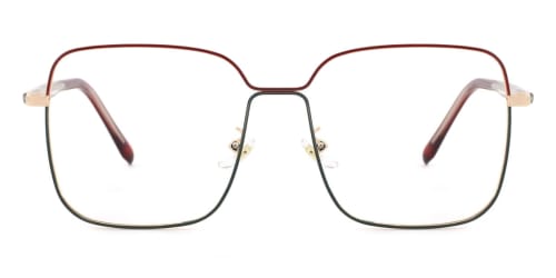 2068 Abu Rectangle red glasses