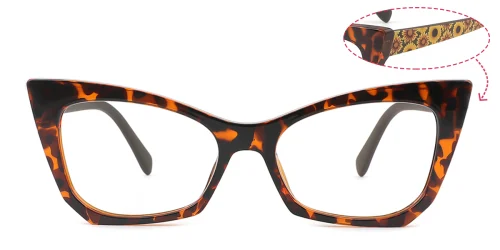 2103 Ivory Cateye, tortoiseshell glasses