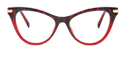 2109C Rina Cateye red glasses
