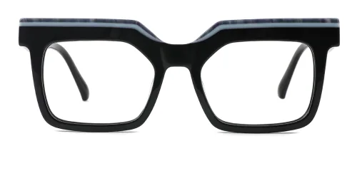 21119 Gittel Rectangle, black glasses