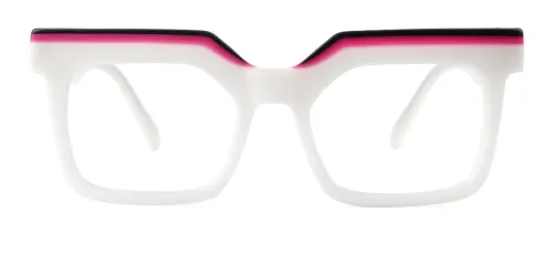 21119 Gittel Rectangle, white glasses