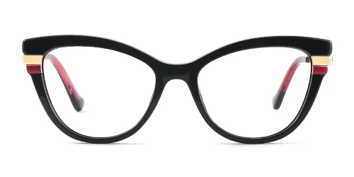2113 Daisy Cateye black glasses