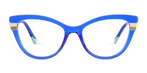 2113 Daisy Cateye blue glasses