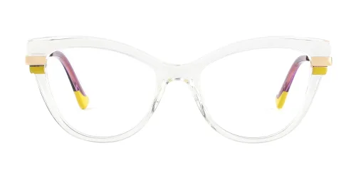 2113 Daisy Cateye clear glasses