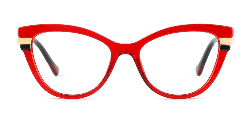 2113 Daisy Cateye red glasses