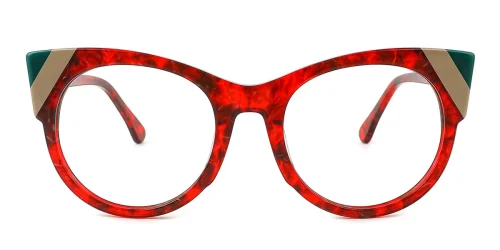 21143 Traveller Cateye red glasses