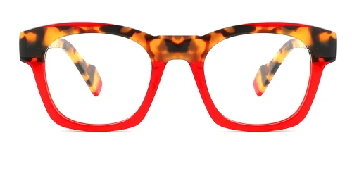 21195 Kiandra Rectangle red glasses