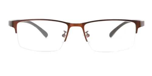 2128 Carlota Rectangle brown glasses