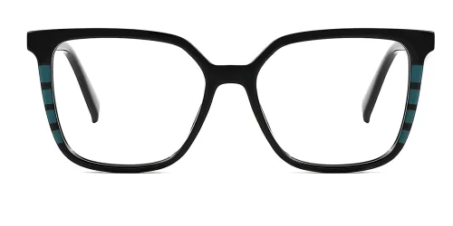2132 Keely Rectangle black glasses