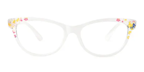 2136 Paulina Cateye white glasses