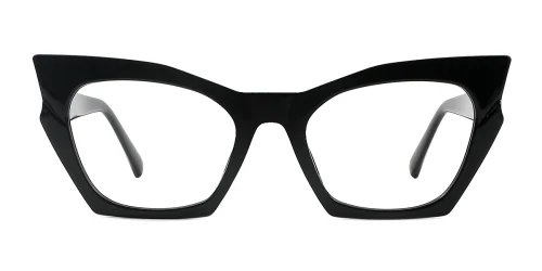 2158 Hallie Cateye black glasses