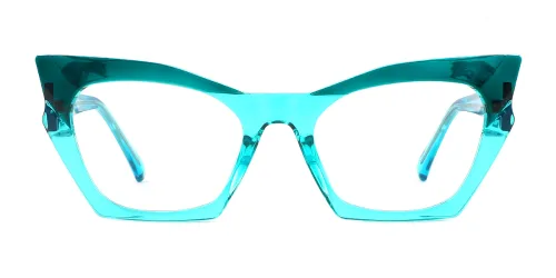 2158 Hallie Cateye green glasses