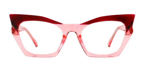 2158 Hallie Cateye red glasses
