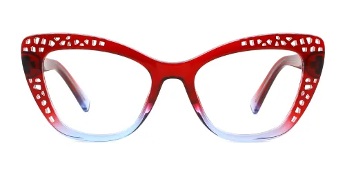 2183 Logan Cateye red glasses