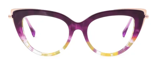 Floral Cateye Oval Simple Retro Unique Spring Hinges Eyeglasses | WhereLight