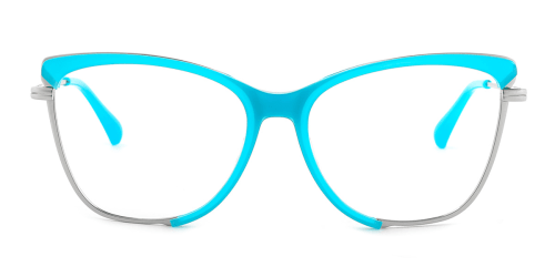 Blue Cateye Gorgeous Spring Hinges Eyeglasses | WhereLight