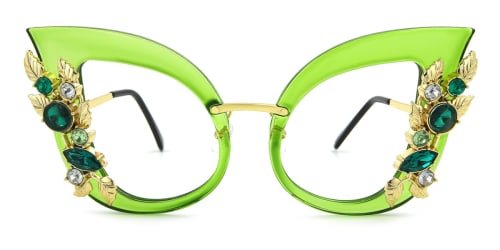 2233 JeanJeana Cateye green glasses