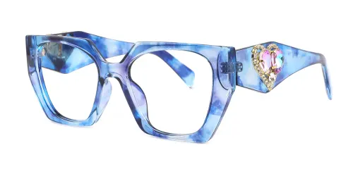 22461 Ruth Geometric blue glasses