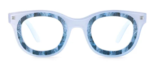 2270 Hoff Round blue glasses
