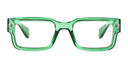 2346 Dawn Rectangle green glasses