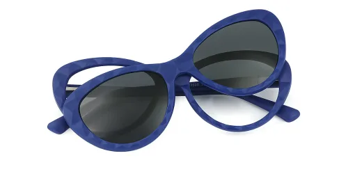 2350 Minreal Cateye,Oval blue glasses