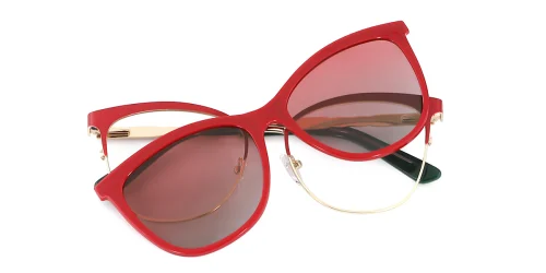 24013 Quera Cateye red glasses