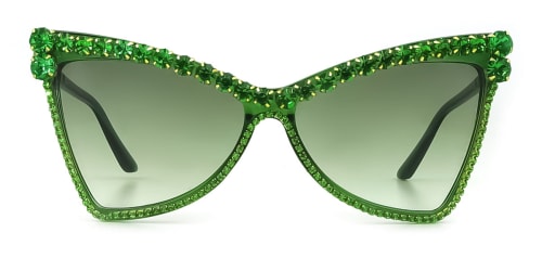 2463 Elvia Cateye green glasses