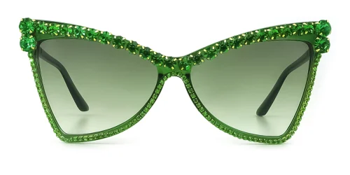 2463 Elvia Cateye,Butterfly, green glasses