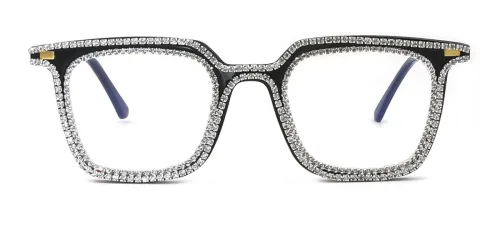255 Delila Rectangle,Geometric black glasses