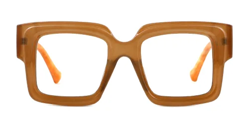 2717 Simone Rectangle brown glasses