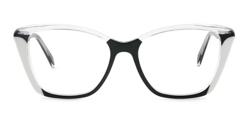 2819 Zena Cateye white glasses