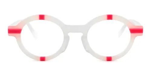 2848 Babb Round white glasses
