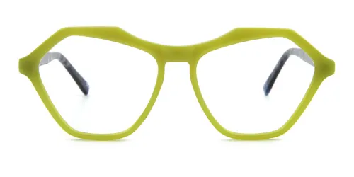30018 Leann Geometric green glasses
