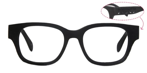 3018 Nunn Oval black glasses