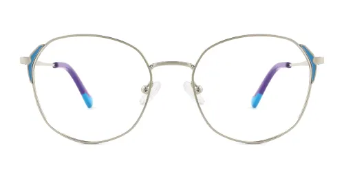 3021 Barrow Round,Geometric blue glasses