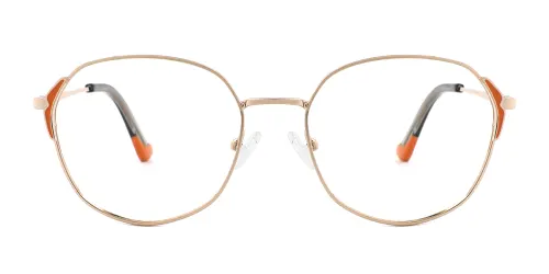 3021 Barrow Round,Geometric orange glasses