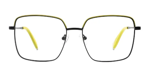 30271 Annie Rectangle yellow glasses