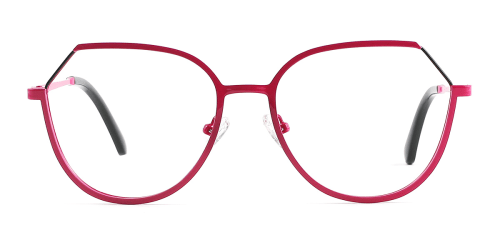 3034 Sutherlin Geometric red glasses