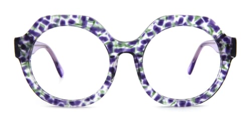 31089 Paris Round,Geometric floral glasses