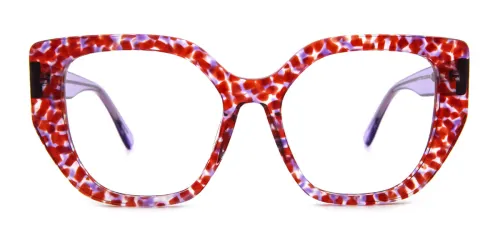 31091 Patricko Cateye,Geometric floral glasses